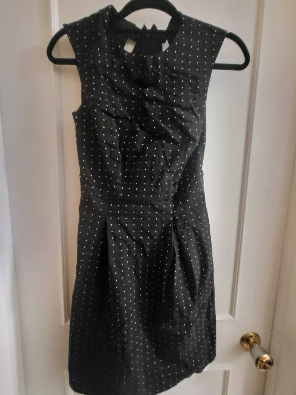 RW&CO Black & White Polka Dot Sleeveless Mini Dress - Size 0